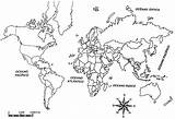 Colorear Mapamundi Planisferio Nombres Político Escala Mundial Cual sketch template
