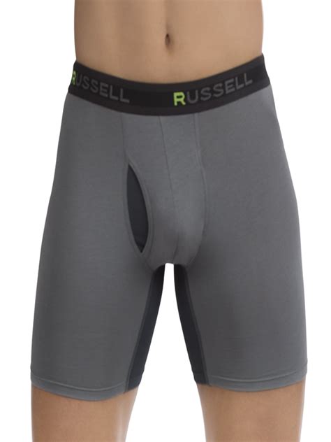 russell russell men s active performance boxer briefs 2 pack