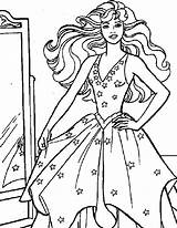 Barbie Jurk Barbies Kleurplaten Vraagt Sterretjes sketch template