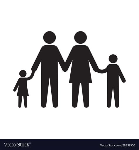family icon  white background royalty  vector image