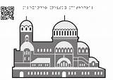 Nevsky Cathedral Nevski Memorial sketch template