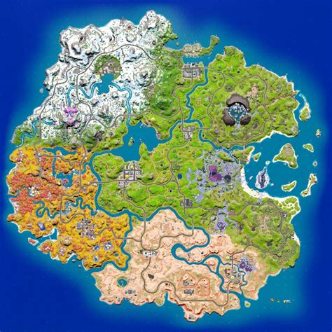 fortnite  map   chapter  season   pois landmarks