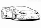 Lamborghini Huracan sketch template