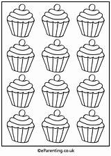 Colouring Cupcake Lollipop sketch template