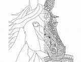 Horse Zentangle Coloring Pages Color Getcolorings sketch template