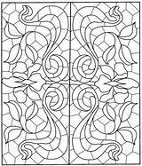 Mandala Stained Glass Coloring Square Pattern Pages Printable Mandalas Template sketch template