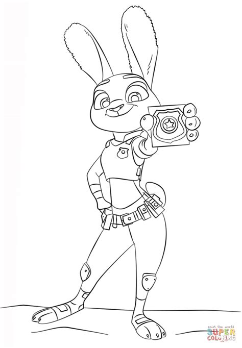 judy hopps zootopia coloring pages  print color craft