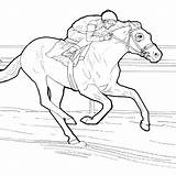 Horse Racing Coloring Pages Race Drawing Horses Printable Print Color Getdrawings Racehorse sketch template