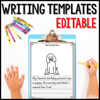 writing template  kindergarten kindergarten