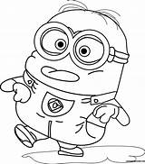Cute Minions Pages Coloring Color Online Printable sketch template