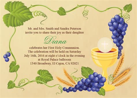 printable  holy communion invitatione cardfirst holy etsy