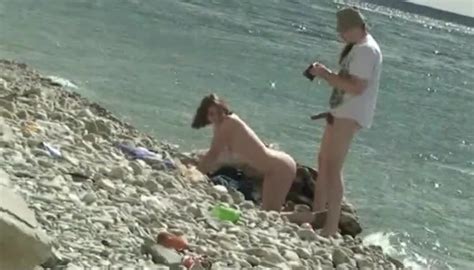 wife gets fucked by stranger on swingers nude beach party