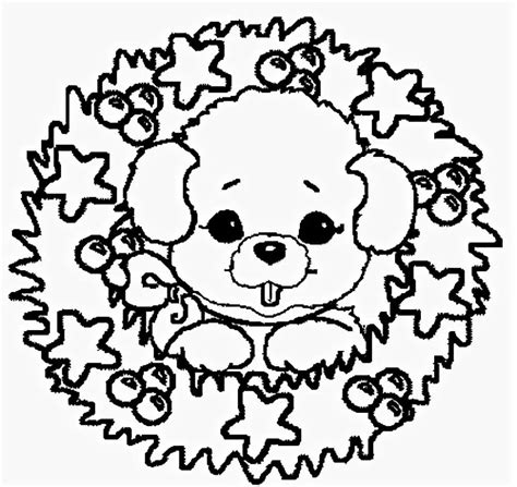 coloring pages christmas puppy  kidmas ideas puppy coloring pages