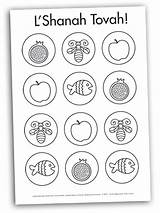 Rosh Hashanah Coloring Kids Printable Pages Fun Sheet Hashana Cards Craft Toriavey Family Sheets Necklace Color Roshhashanah Crafts Children Memory sketch template
