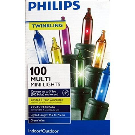 philips  twinkling multi color mini lights  colors walmartcom walmartcom