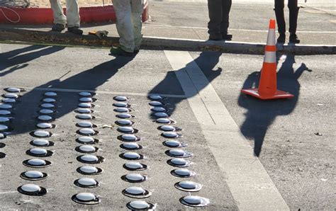 city installs raised dots  dolores street  hill bomb death