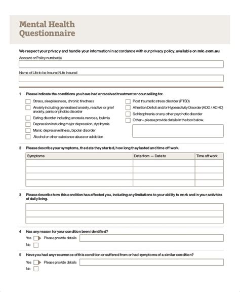 Health Status Questionnaire Pdf Picshealth