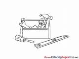 Tools Colouring Printable Carpentry Kids Coloring Pages Sheet Title sketch template