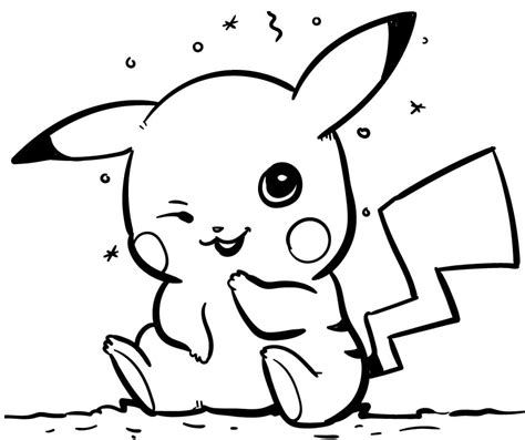 super cute pikachu coloring page  printable coloring pages  kids