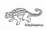 Ankylosaurus Dinosaurs Genus Armored Realistic sketch template