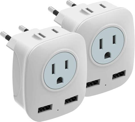 hitrends pack   european travel plug adapters   usb ports   outlets
