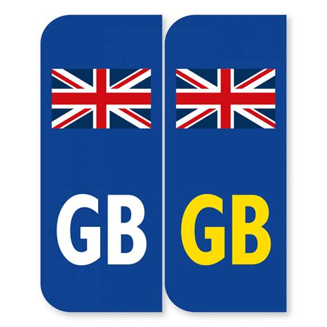 gb number plate  united kingdom flag  adhesive vinyl sticker