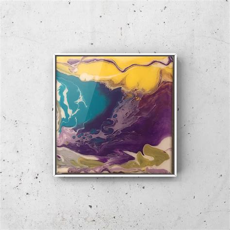 gallery wrapped canvas acrylic pour  resin rpourpainting