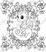 Coloring Pages Dragon Adult Mythical Cute Creature Kleurplaten Creatures Printable Animal Kids Choose Board Etsy sketch template