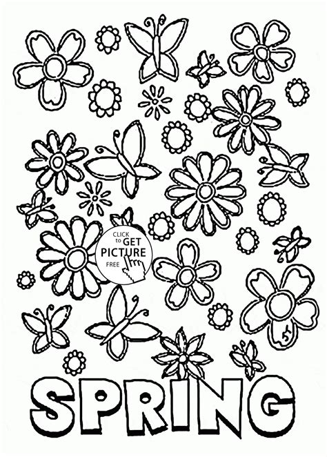 spring coloring sheets  printable spring coloring pages