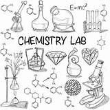 Chemistry Drawing Science Lab Sketch Vintage Drawn Equipment School Hand Set Vector Doodles Illustration Drawings Doodle Laboratory Coloring Biology Pages sketch template