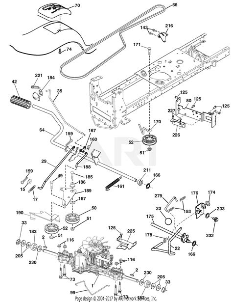 ariens     automatic tractor parts diagram  drive