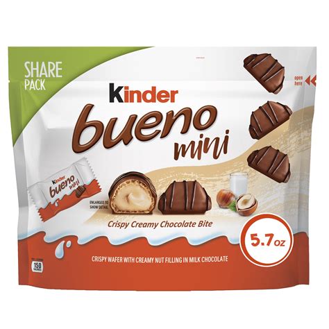 kinder bueno mini crispy creamy milk chocolate bites individually wrapped pieces perfect