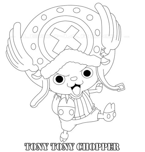 Chopper Tony Coloring Angry Printable Pages Drawing Description Sketch