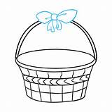 Basket Easter Drawing Draw Gift Easy Picnic Baskets Step Clipartmag sketch template