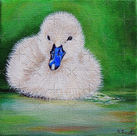 baby duck painting  kirsten sneath redbubble