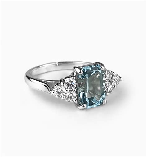 aquamarine ring aquamarine engagement ring diorah jewellers