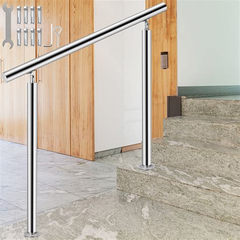 vevor stainless steel handrail lbs load handrail  outdoor steps