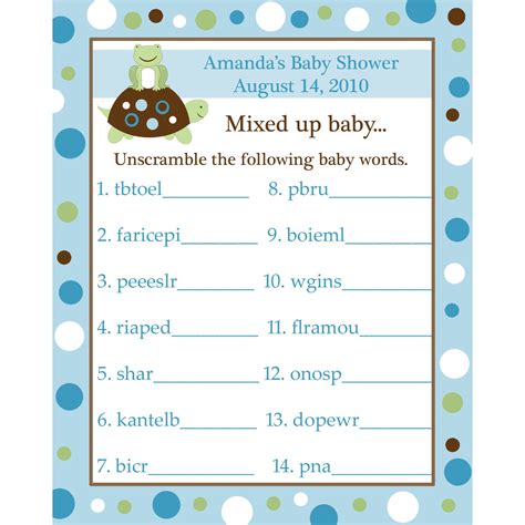 baby shower game easy baby shower game