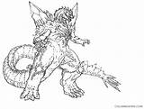 Godzilla Coloring Pages Space Coloring4free Related Posts sketch template