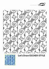 Escher Tessellation Coloriage Peintre sketch template