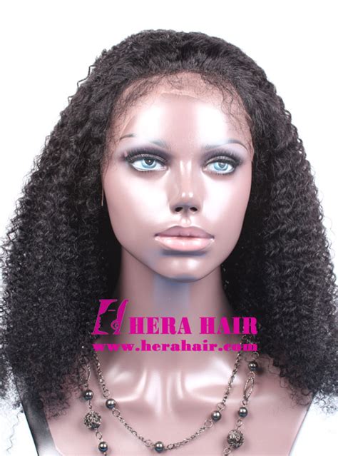 afro curl black indian hair full lace wigs