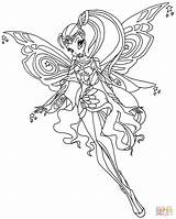Coloring Stella Pages Flies Away Bloomix Colorings sketch template