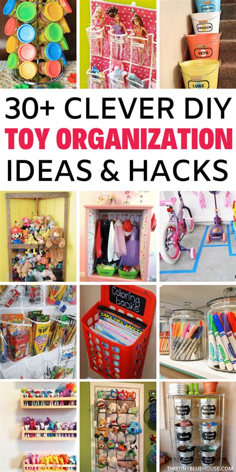 easy clever toy organization ideas  tiny blue house
