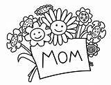 Coloring Pages Mothers Happy Kids Mother Colouring Printable Mom Sheets Toddlers Birthday sketch template