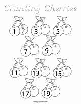 Cherries Counting sketch template