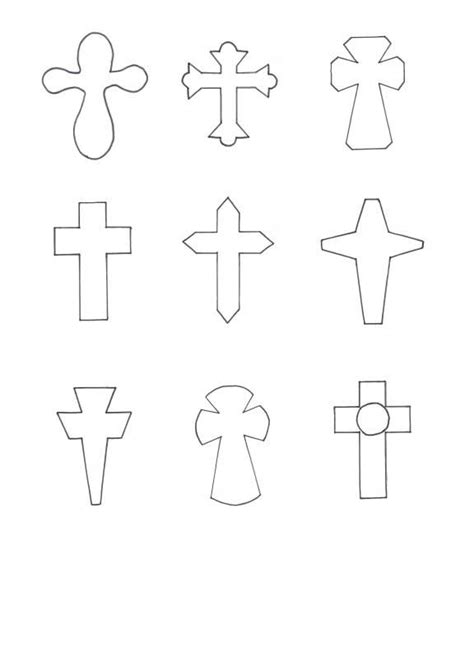 images  cross shape template printable cross outline shape