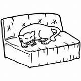 Sofa Couch Coloring Pages Getcolorings Getdrawings Color Clip sketch template