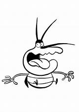Oggy Cockroaches Coloring Pages Dee Kids Cockroach Clipart Color Cliparts Print Online Printable Library Getcolorings Hellokids sketch template