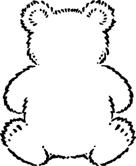 teddy bear template clipart