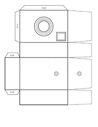 printable paper camera template paper house template paper camera